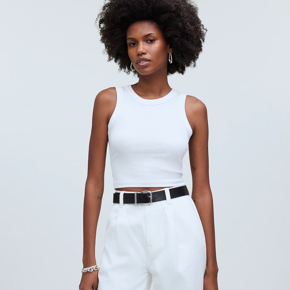 NWT Madewell Supima® Rib Crop Tank